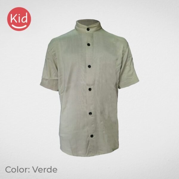Camisa cuello mao de lino de Niño - Image 2