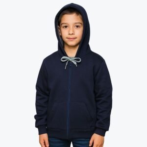 Campera algodon frisado azul liso de Niño